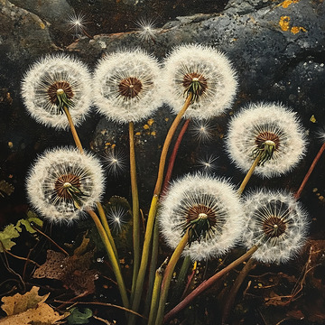 蒲公英图片插画