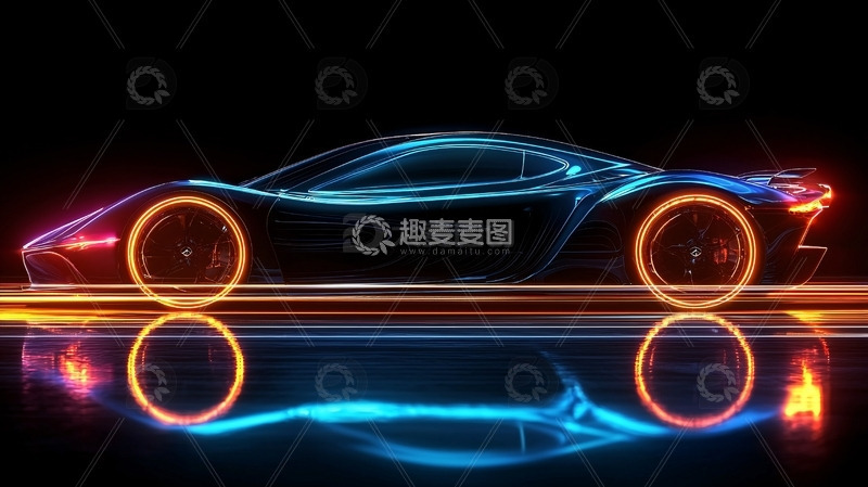 高清大图下载【趣麦麦图】未来感汽车高清图片