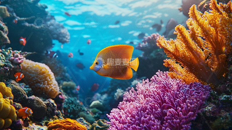 高清大图下载【趣麦麦图】珊瑚礁鱼类高清图片