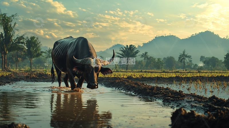 高清大图下载【趣麦麦图】水牛