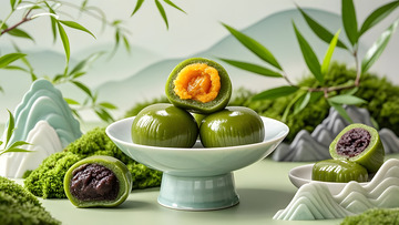 清明节美食青团摄影图2