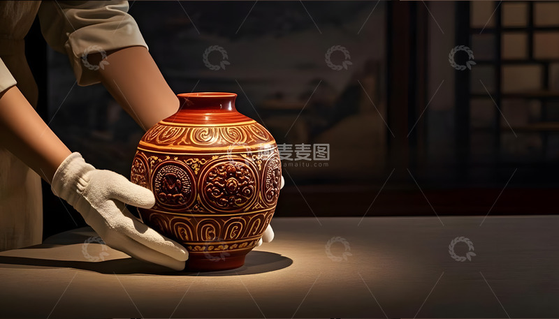 高清大图下载【趣麦麦图】精美古陶罐文物古董摄影图3