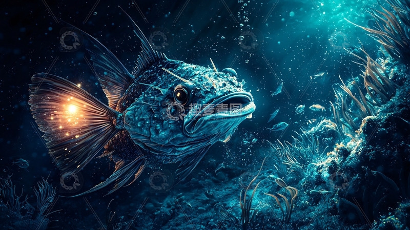 高清大图下载【趣麦麦图】深海发光鱼类