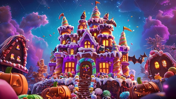 糖果城堡万圣节主题