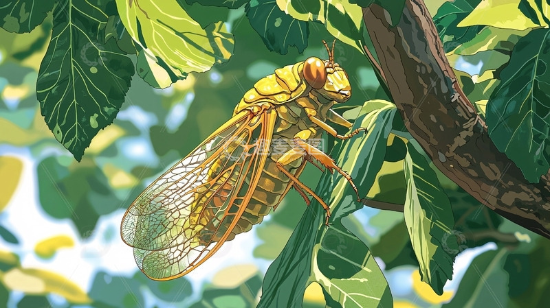 高清大图下载【趣麦麦图】蝉
