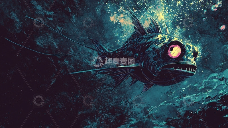 高清大图下载【趣麦麦图】深海机械鱼
