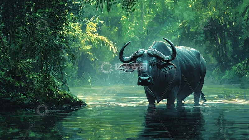高清大图下载【趣麦麦图】水牛