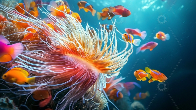 高清大图下载【趣麦麦图】珊瑚礁鱼群