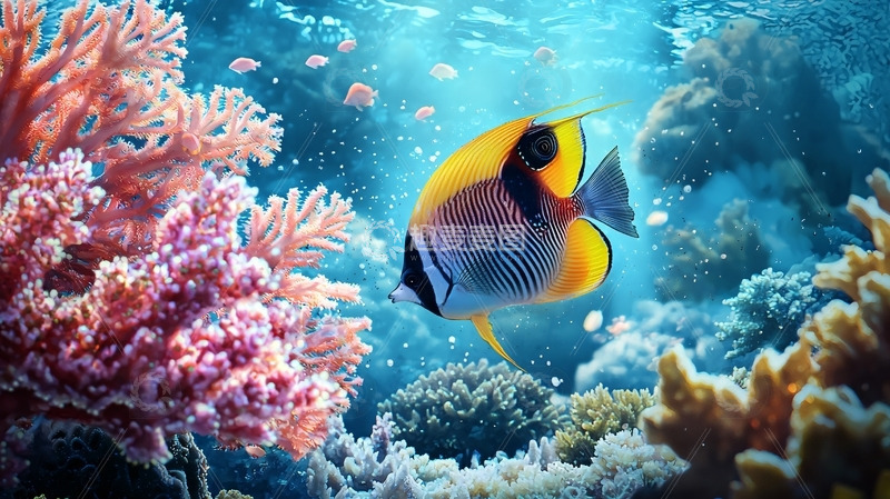 高清大图下载【趣麦麦图】珊瑚礁鱼类高清图片