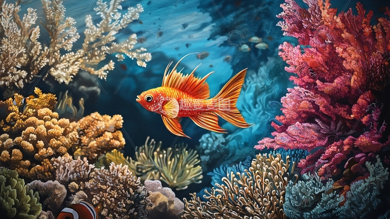 高清大图下载【趣麦麦图】珊瑚礁鱼类