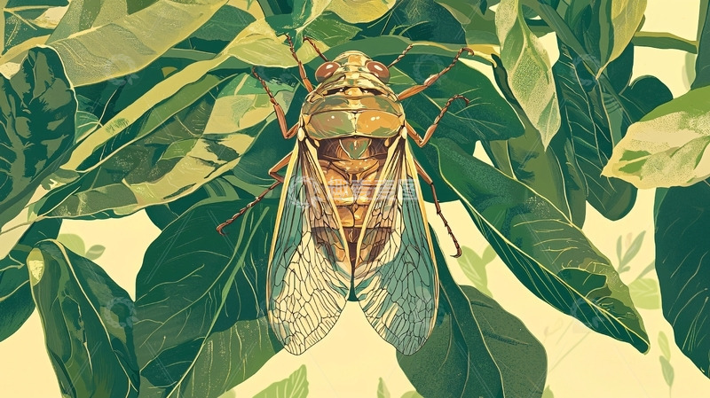 高清大图下载【趣麦麦图】蝉