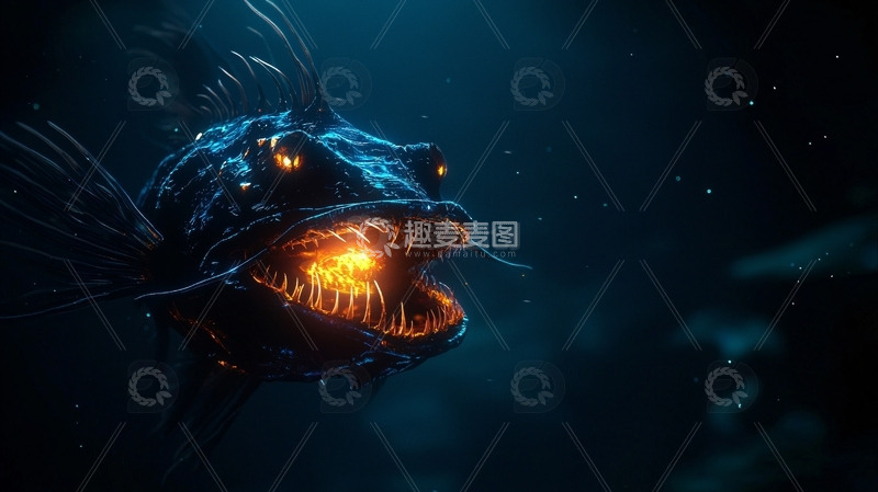 高清大图下载【趣麦麦图】深海巨口鱼