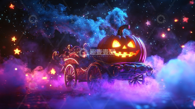 高清大图下载【趣麦麦图】南瓜马车