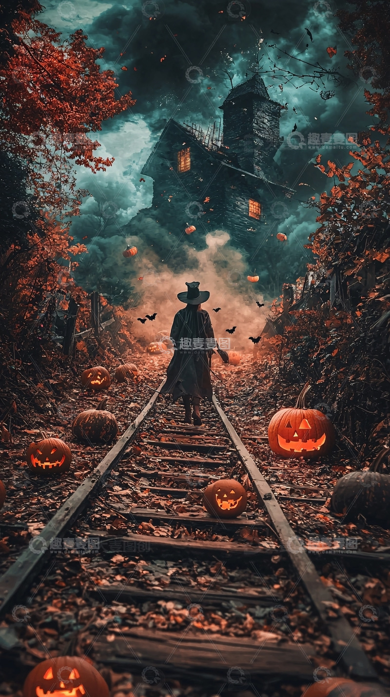 高清大图下载【趣麦麦图】黑暗森林铁路