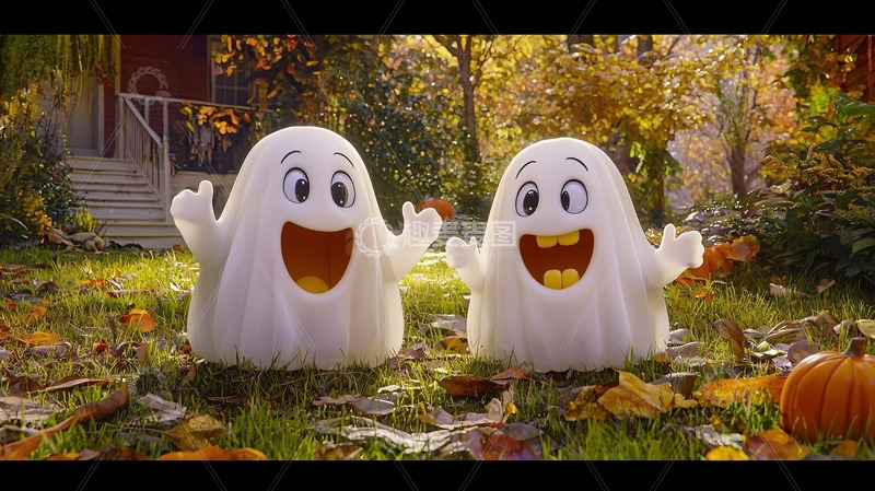 高清大图下载【趣麦麦图】可爱卡通幽灵