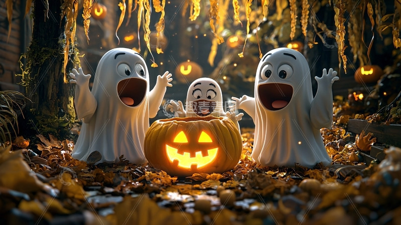 高清大图下载【趣麦麦图】卡通鬼魂