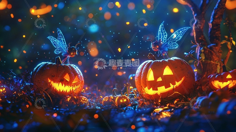 高清大图下载【趣麦麦图】万圣节南瓜灯7