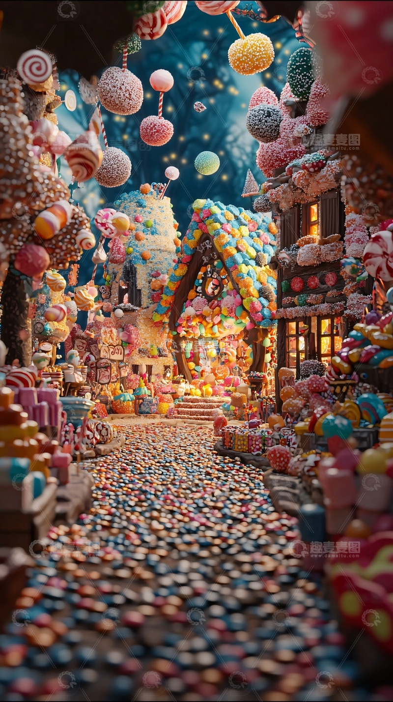 高清大图下载【趣麦麦图】糖果小镇