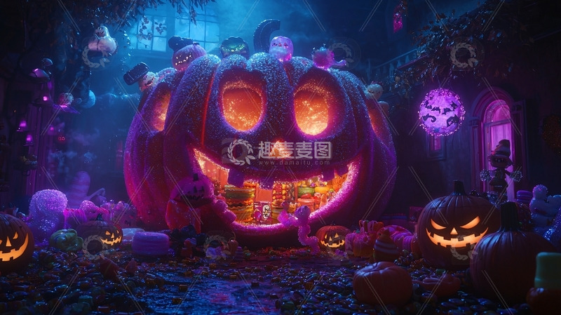 高清大图下载【趣麦麦图】万圣节南瓜灯3