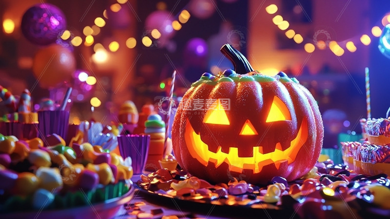 高清大图下载【趣麦麦图】万圣节南瓜灯6