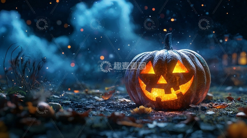 高清大图下载【趣麦麦图】万圣节南瓜灯5
