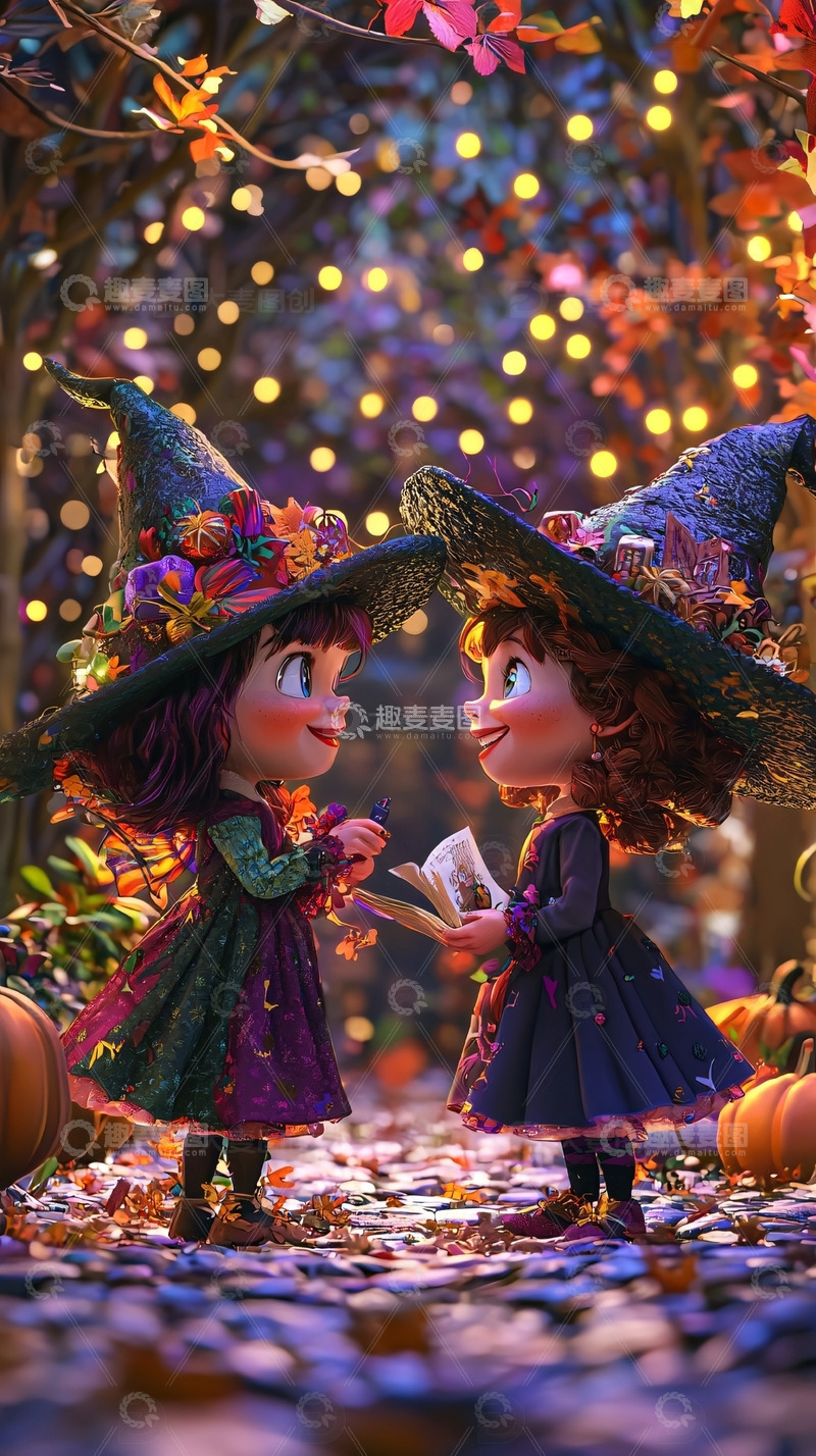 高清大图下载【趣麦麦图】可爱小巫婆