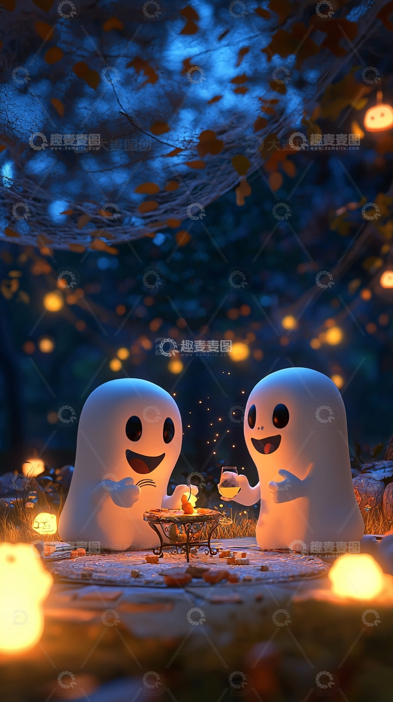 高清大图下载【趣麦麦图】卡通鬼魂