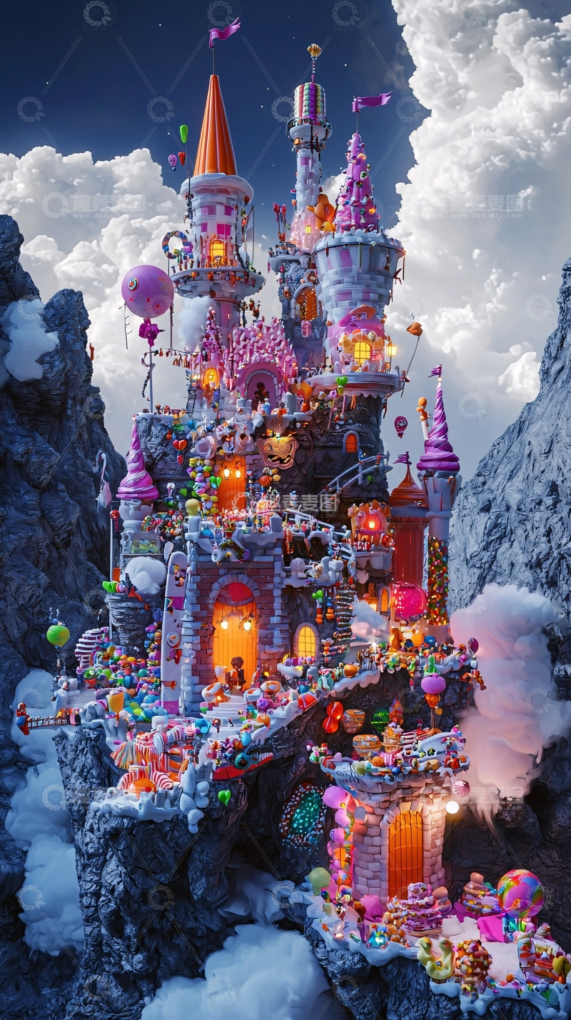 高清大图下载【趣麦麦图】梦幻糖果城堡