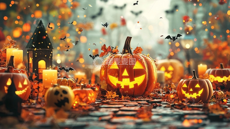 高清大图下载【趣麦麦图】万圣节南瓜灯2