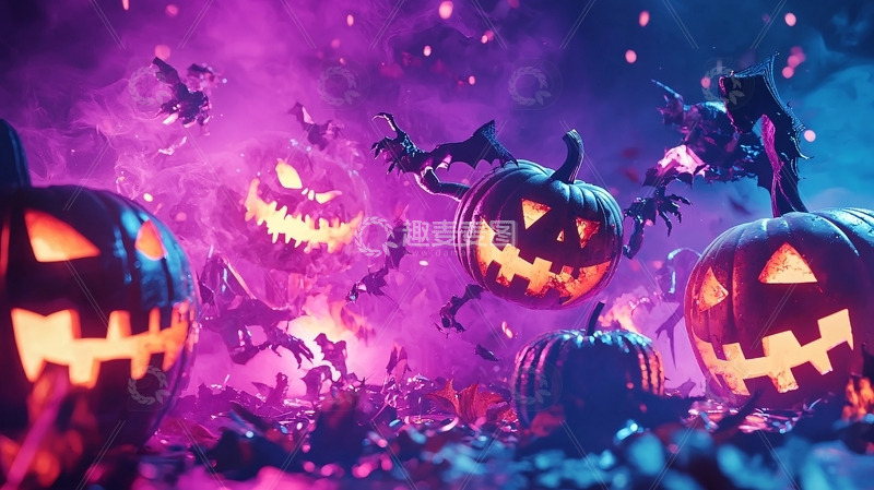 高清大图下载【趣麦麦图】万圣节南瓜灯8