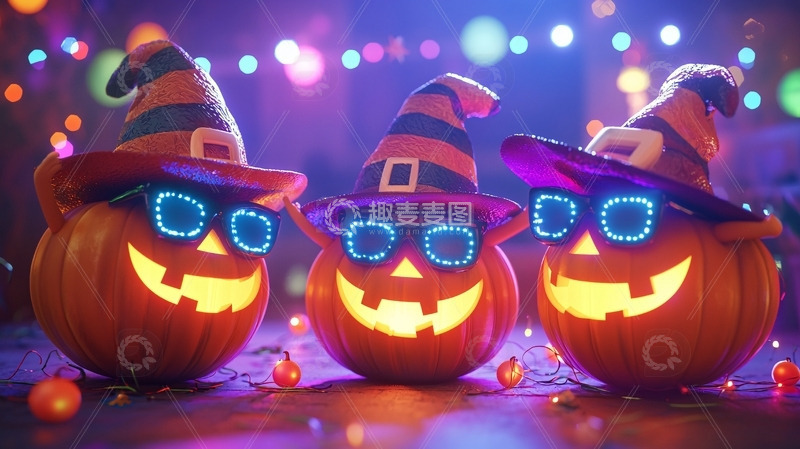 高清大图下载【趣麦麦图】万圣节南瓜灯10