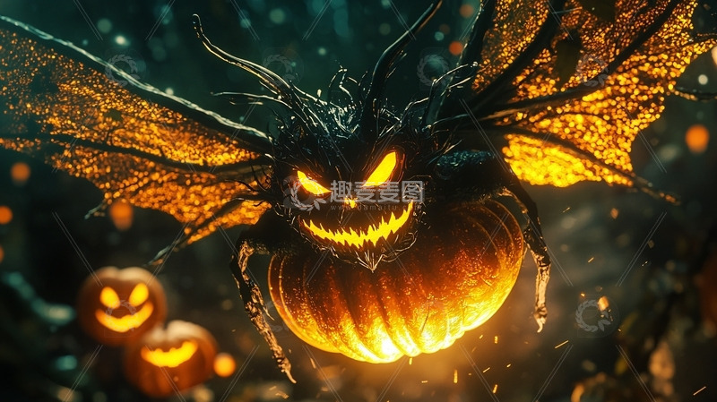 高清大图下载【趣麦麦图】黑暗南瓜怪兽