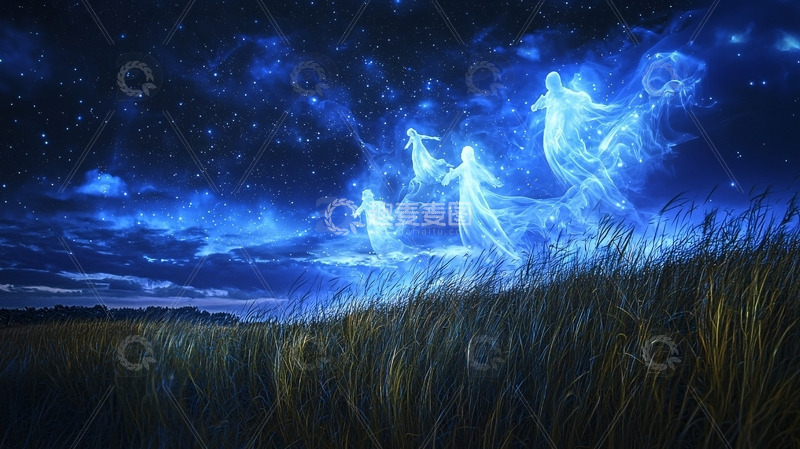 高清大图下载【趣麦麦图】夜空中的幽灵般身影