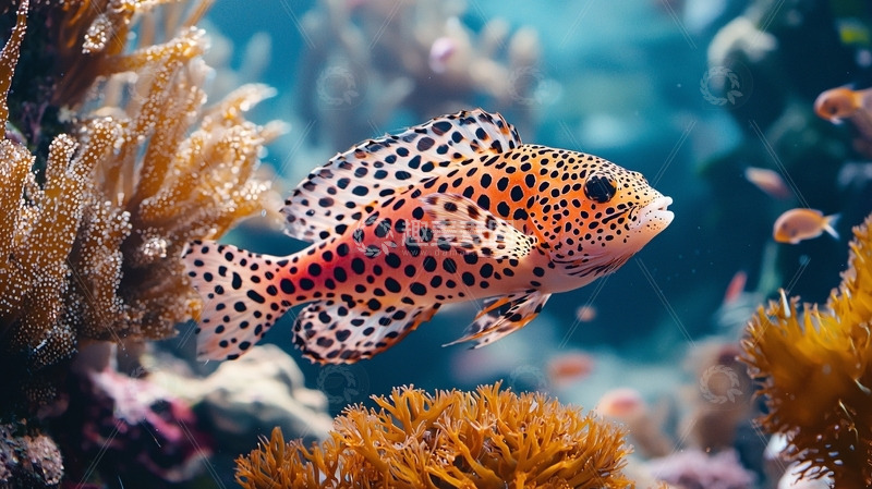 高清大图下载【趣麦麦图】珊瑚礁鱼类