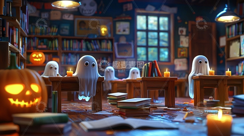 高清大图下载【趣麦麦图】卡通鬼魂