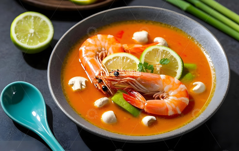 高清大图下载【趣麦麦图】泰式虾汤摄影图