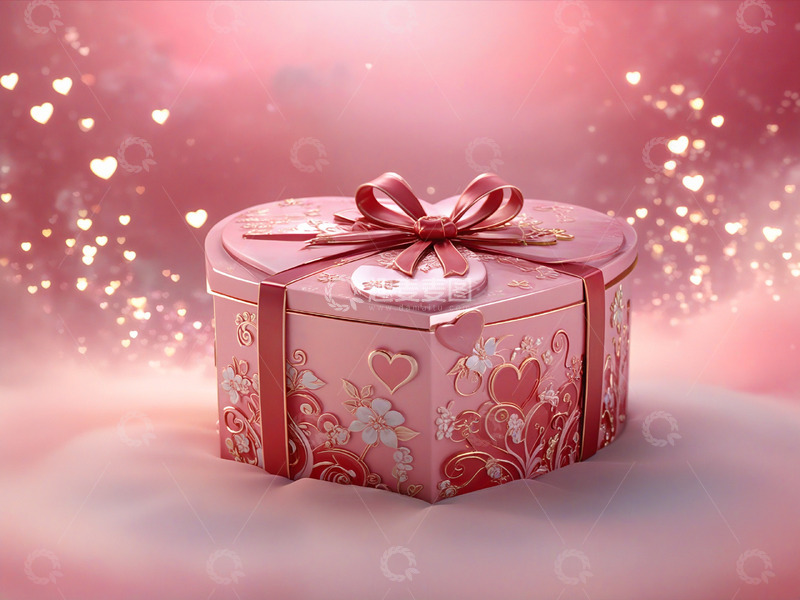 高清大图下载【趣麦麦图】520情人节浪漫粉色礼物礼品盒素材16