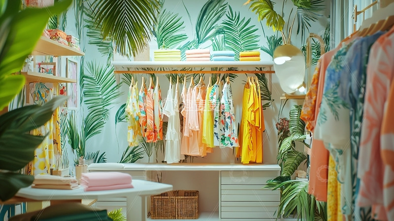 高清大图下载【趣麦麦图】热带风情服装店