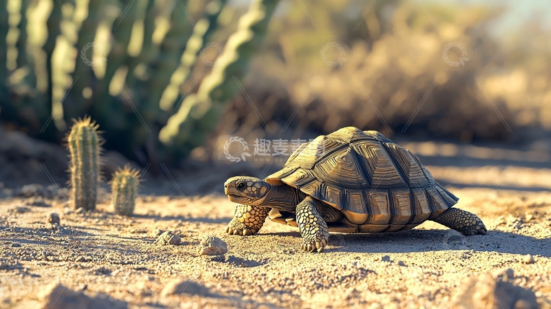 高清大图下载【趣麦麦图】沙漠陆龟