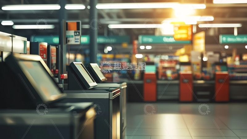 高清大图下载【趣麦麦图】超市收银台