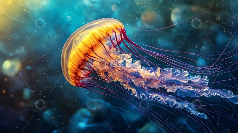 高清大图下载【趣麦麦图】梦幻水母高清图片