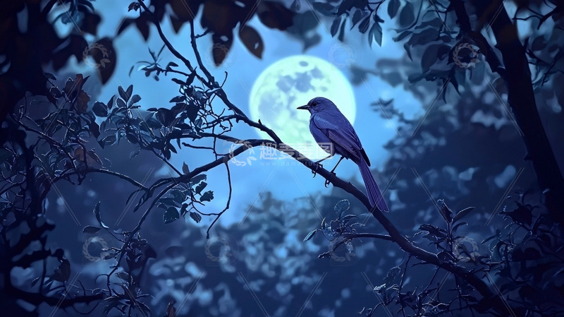 高清大图下载【趣麦麦图】-蓝夜