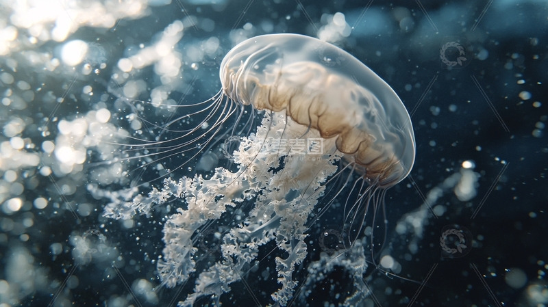 高清大图下载【趣麦麦图】水中透明水母
