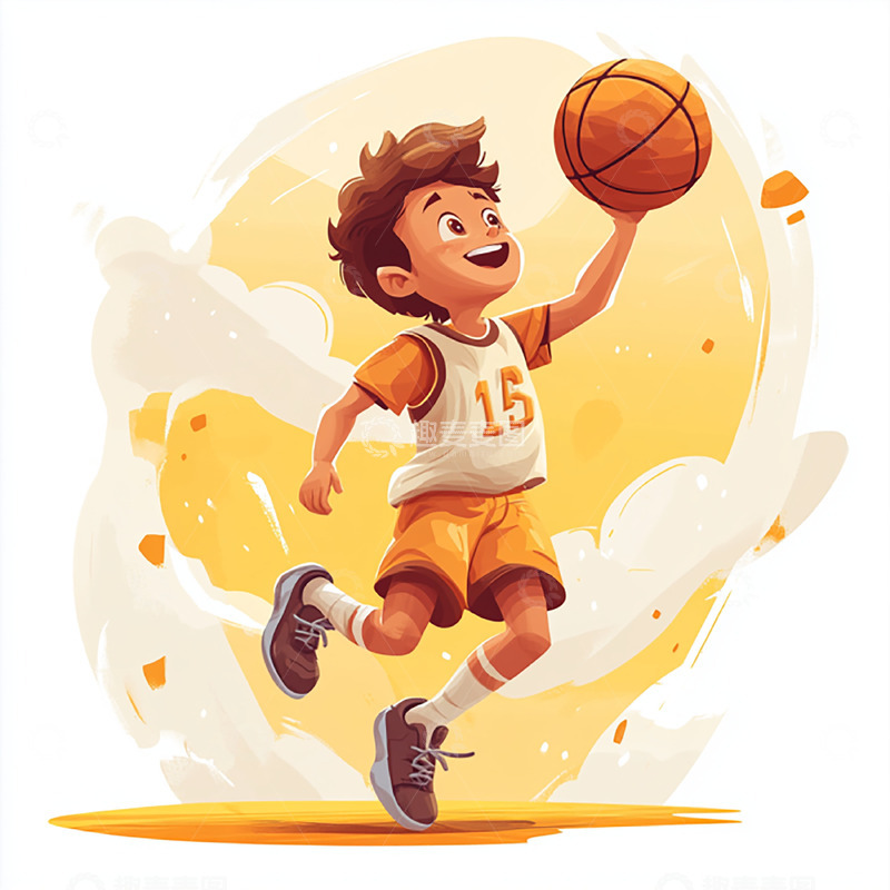 高清大图下载【趣麦麦图】篮球少年素材2