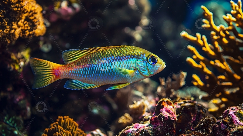 高清大图下载【趣麦麦图】珊瑚礁热带鱼