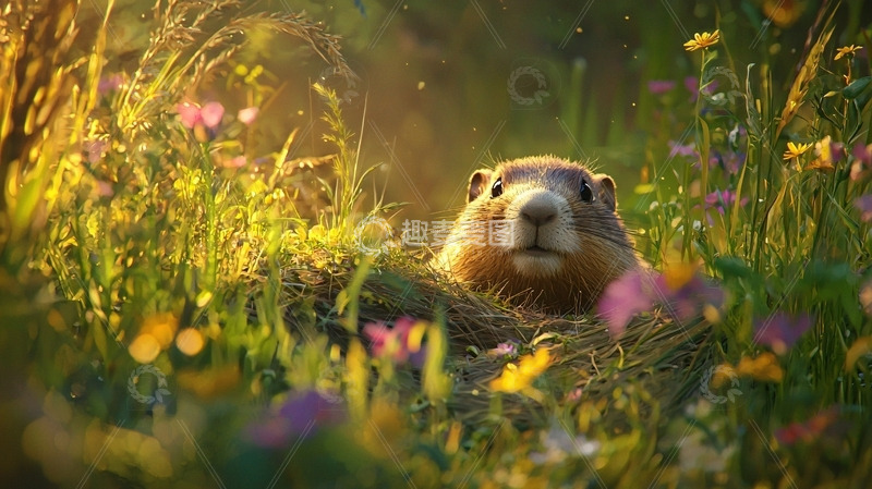 高清大图下载【趣麦麦图】草原犬鼠