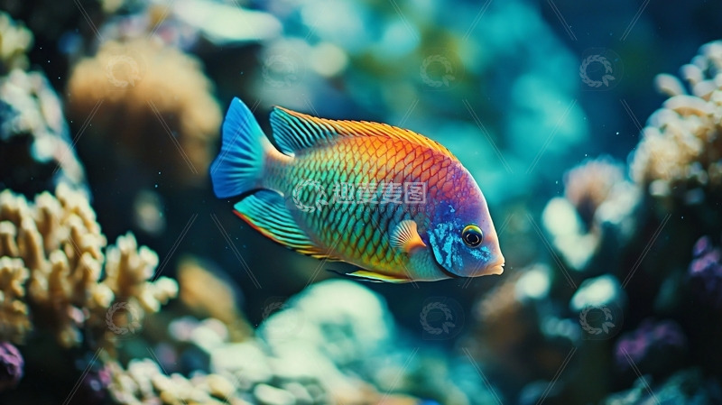 高清大图下载【趣麦麦图】彩虹鱼