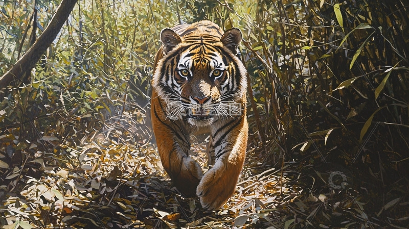 高清大图下载【趣麦麦图】威武的老虎