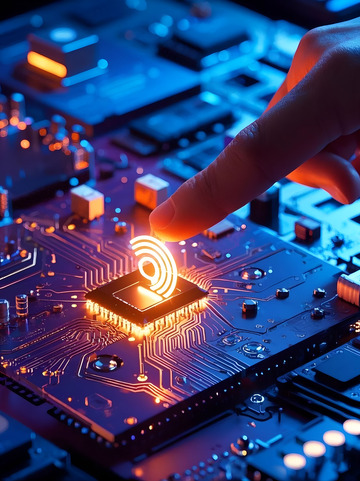 人工智能触碰发光电路板