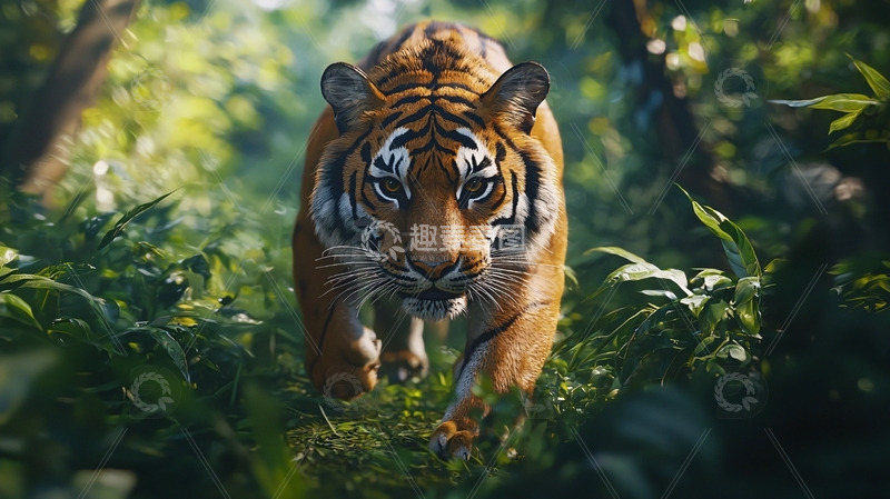 高清大图下载【趣麦麦图】森林猛虎